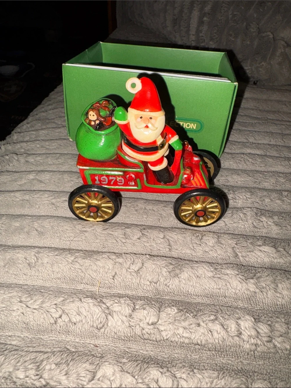 Vintage 1979 Tree Trimmer Collection Santa’s Motorcar ornament